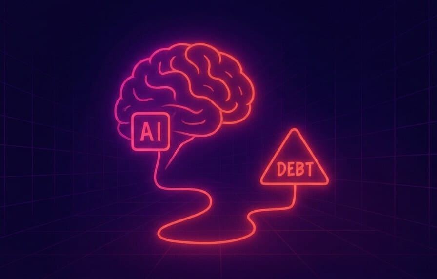 Neon line and bar graph with a question mark icon.